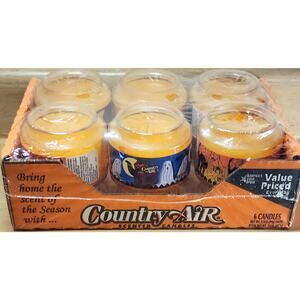 1990's Country Air Scented Halloween Footed Candles New 6 Pack Ghosts Cats VTG